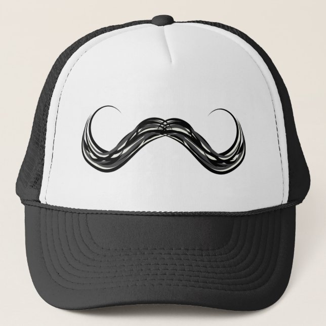 moustache handlebar trucker hat (Front)
