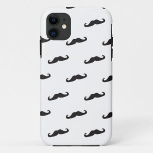 Moustache hipster pattern 2 iPhone 11 case