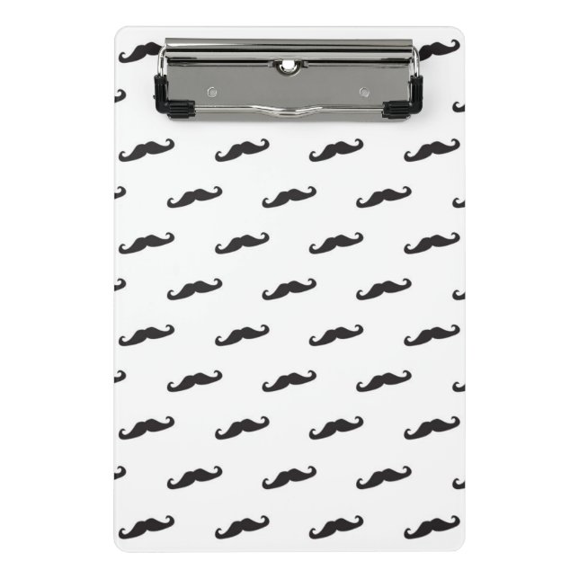 Moustache hipster pattern 2 mini clipboard (Front)