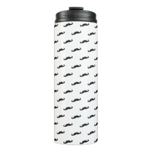 Moustache hipster pattern 2 thermal tumbler