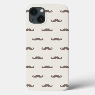 Moustache hipster pattern 3 iPhone 13 case