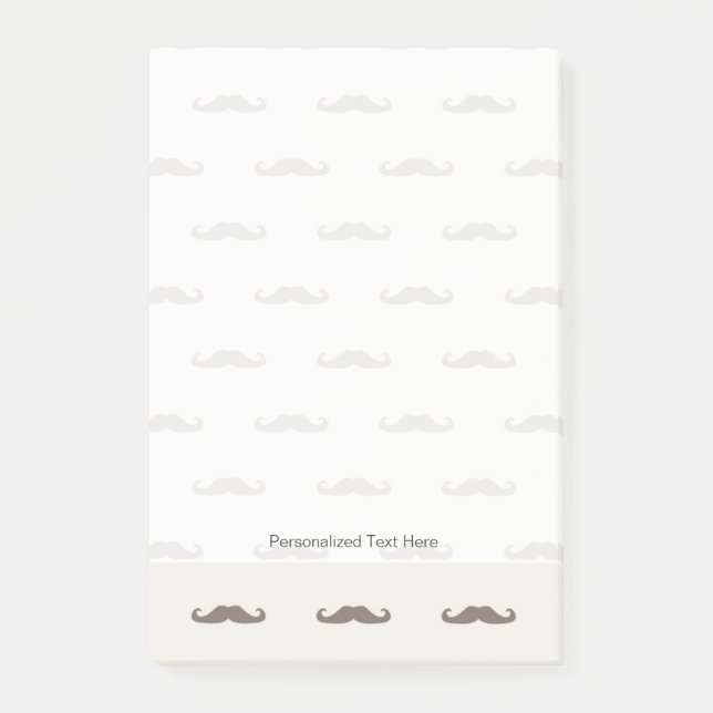 Moustache hipster pattern 3 post-it notes (Front)