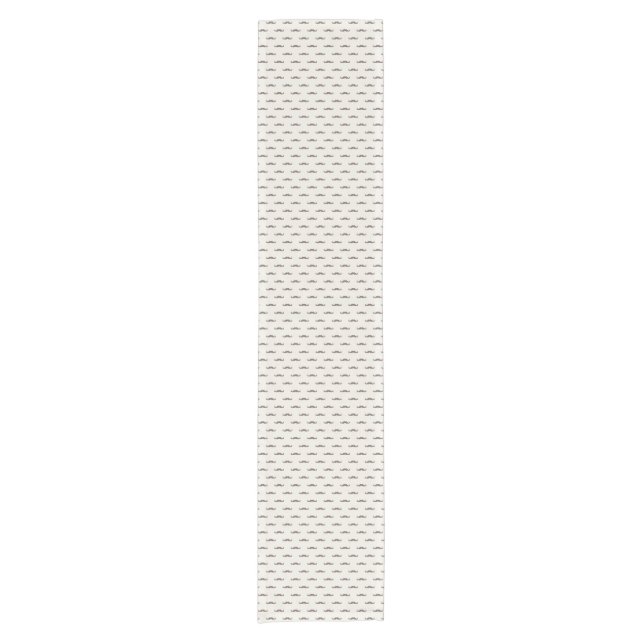 Moustache hipster pattern 3 short table runner (Front)