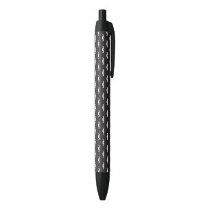 Moustache hipster pattern black ink pen