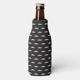 Moustache hipster pattern bottle cooler