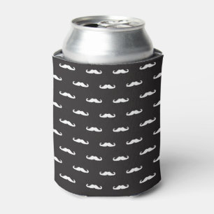 Moustache hipster pattern can cooler