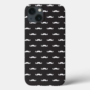 Moustache hipster pattern iPhone 13 case