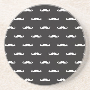 Moustache hipster pattern coaster