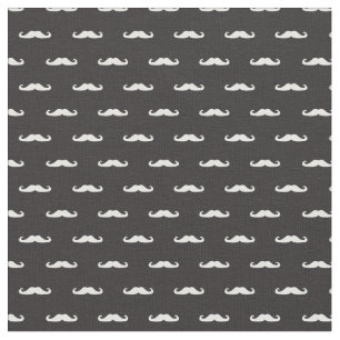 Moustache hipster pattern fabric