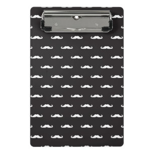 Moustache hipster pattern mini clipboard