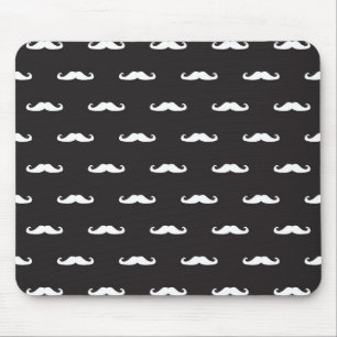 Moustache hipster pattern mouse mat