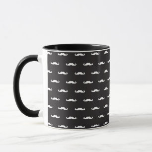 Moustache hipster pattern mug