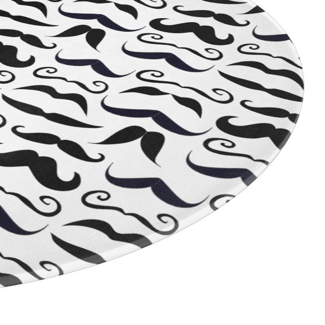 Moustache Hipster Retro Pattern Cutting Board (Corner)