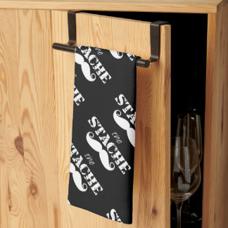 Moustache Hipster Retro Pattern Tea Towel