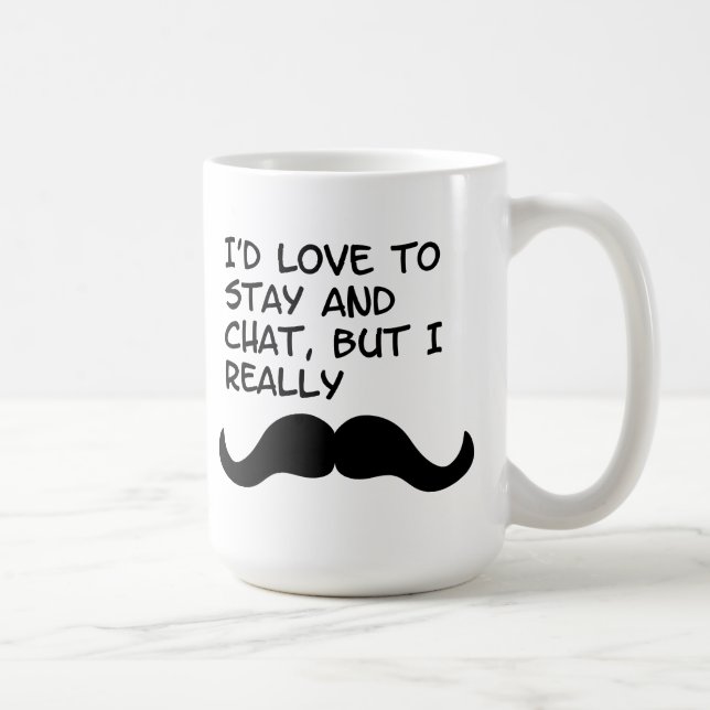 Moustache Humour Coffee Mug (Right)