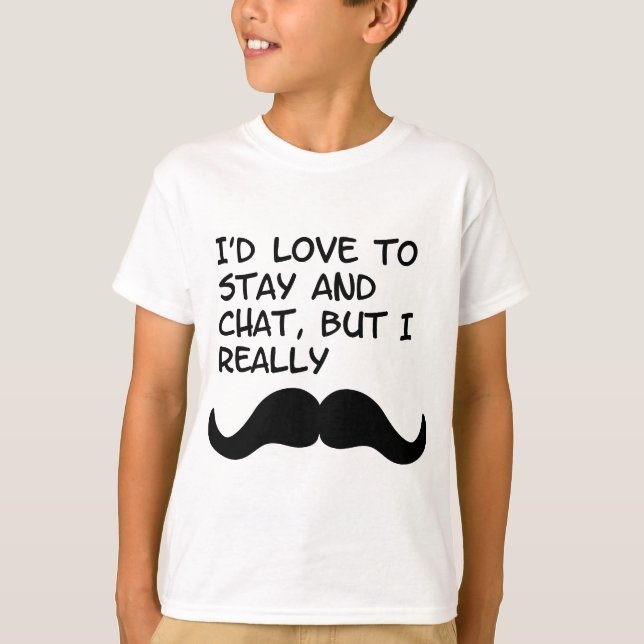 Moustache Humour T-Shirt (Front)