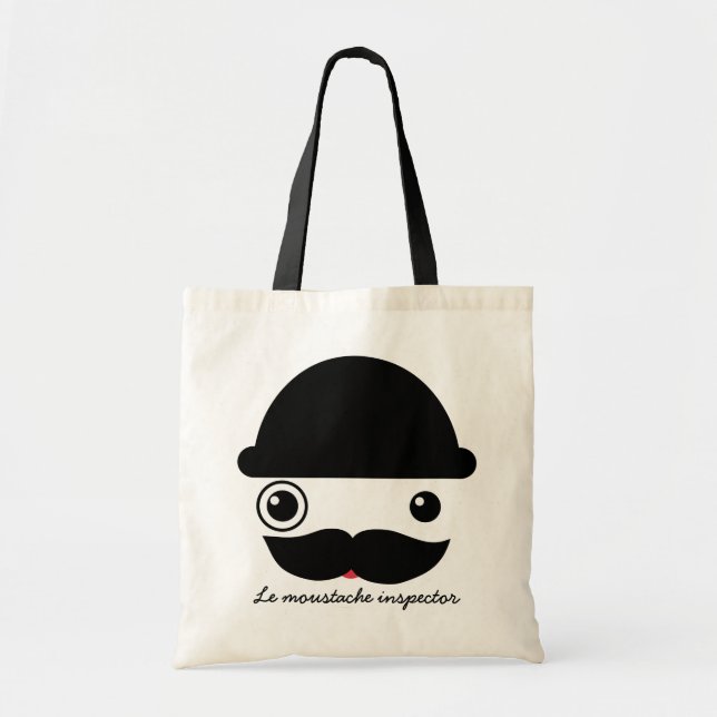 Moustache Inspector Tote Bag (Front)