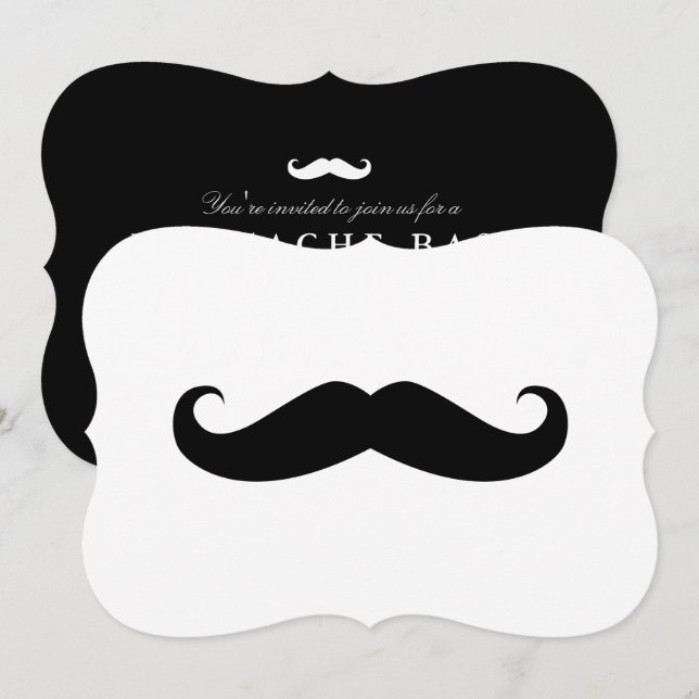 Moustache Invitation (Front/Back)