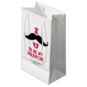 Moustache Kids Classroom Valentine Gift Bag