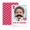 Moustache Kids Classroom Valentine Photo Card
