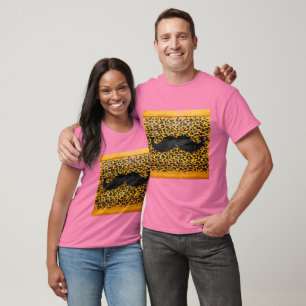 Moustache Leopard Vintage Wooden #2 T-Shirt
