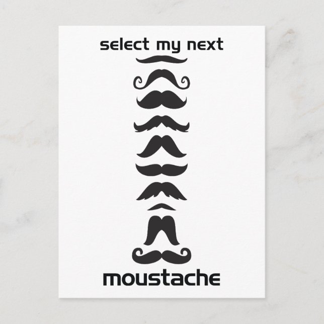 Moustache Line Up Postcard (Front)
