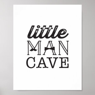 Moustache Little Man Cave Boy Baby Nursery Art Poster