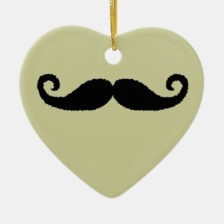 Moustache Love Ceramic Tree Decoration