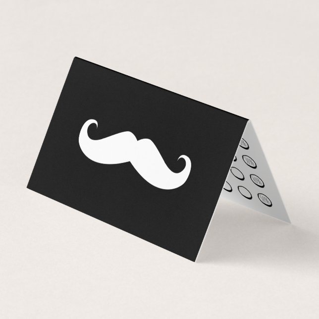 moustache loyalty punch card (Front)