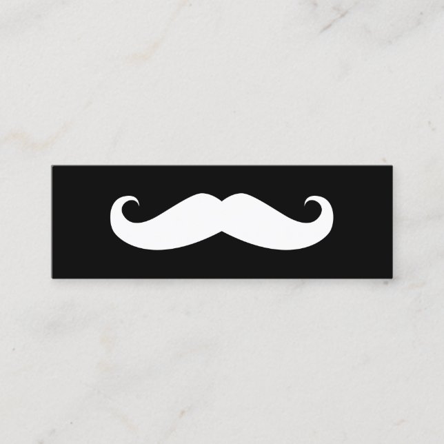 Moustache Mini Business Card (Front)