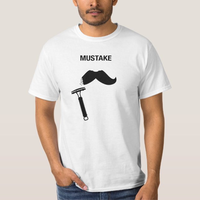 Moustache Mistake DE Safety Razor - Light Tee (Front)
