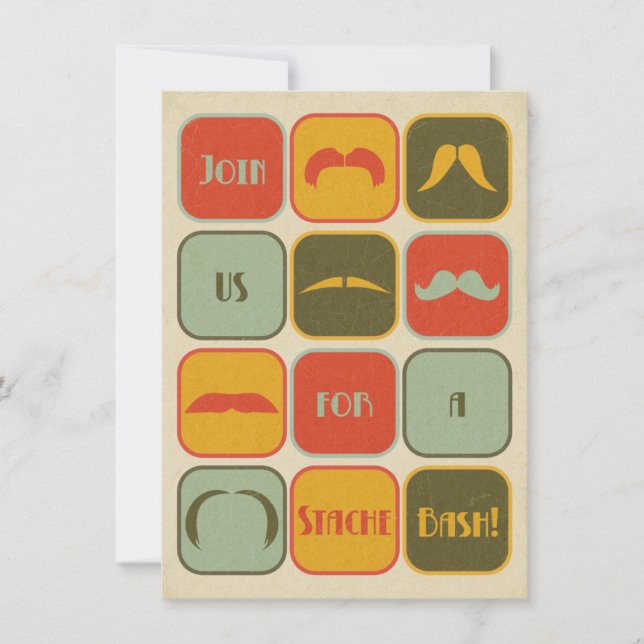 Moustache Moustache 40th Birthday Party Invitation (Front)
