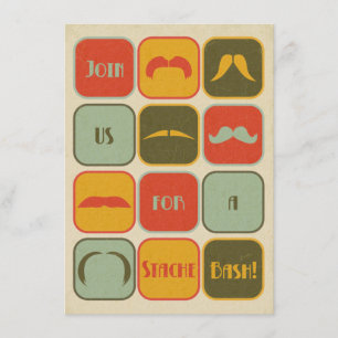 Moustache Moustache 40th Birthday Party Invitation