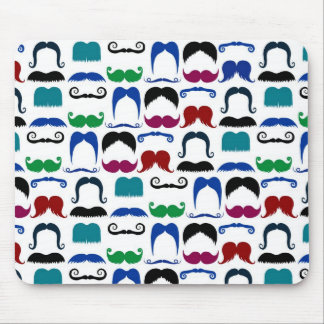 Moustache Moustache Retro Pattern Mouse Mat