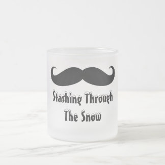 Moustache Mug! Frosted Glass Coffee Mug