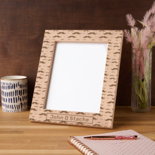 Moustache Name Template Etched Frames