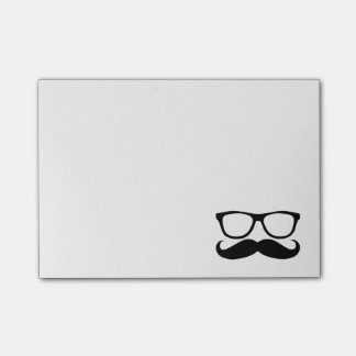Moustache Nerd Black Graphic Post-it Notes