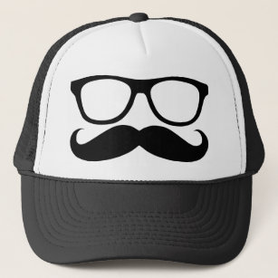 Moustache Nerd Trucker Hat