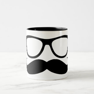 Moustache Nerd Two-Tone Coffee Mug