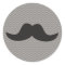 Moustache on grey chevron background