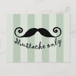 moustache only postcard