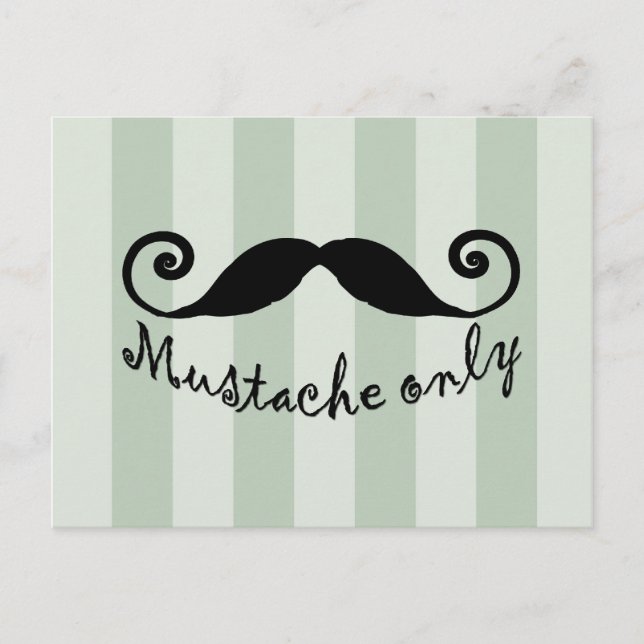 moustache only postcard (Front)