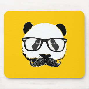 Moustache Pandaz In Da Disco Mouse Mat