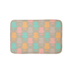 Moustache pattern 2 bath mat