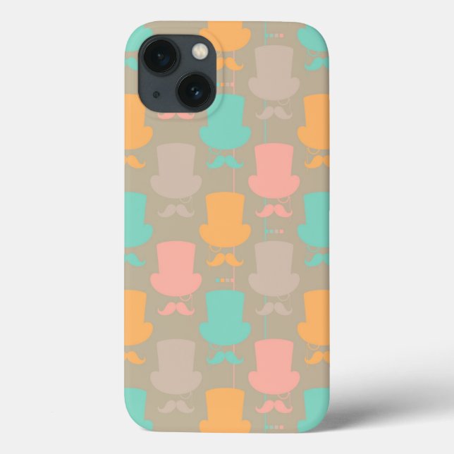Moustache pattern 2 Case-Mate iPhone case (Back)