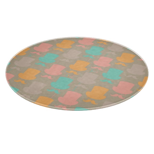 Moustache pattern 2 cutting board (Corner)