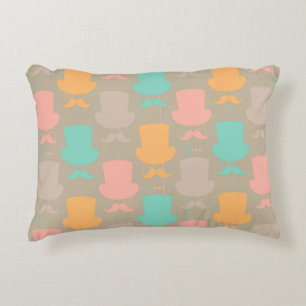 Moustache pattern 2 decorative cushion