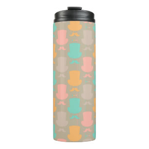 Moustache pattern 2 thermal tumbler