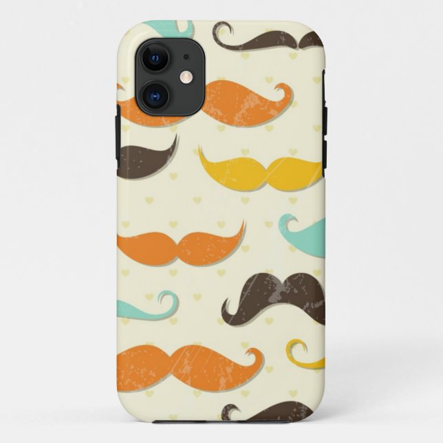 Moustache pattern 3 Case-Mate iPhone case (Back)