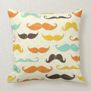 Moustache pattern 3 cushion